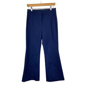 J.Crew Kelsey Pant Womens Size 4 Navy Blue Flare Leg Trousers